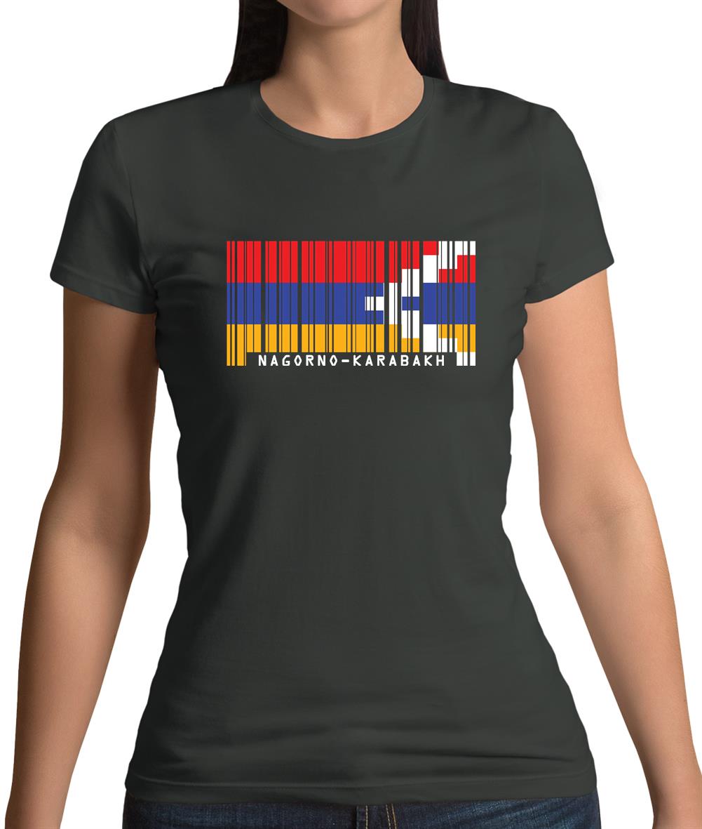 Nagorno-Karabakh Barcode Style Flag Womens T-Shirt Nagorno-Karabakh Barcode Style Flag Womens T-Shirt