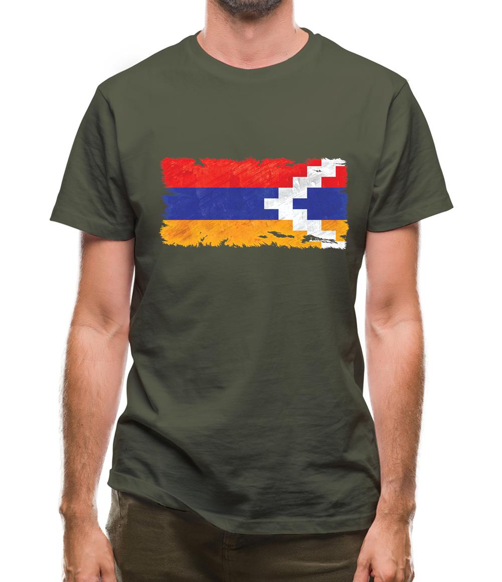 Nagorno-Karabakh Grunge Style Flag Mens T-Shirt Nagorno-Karabakh Grunge Style Flag Mens T-Shirt