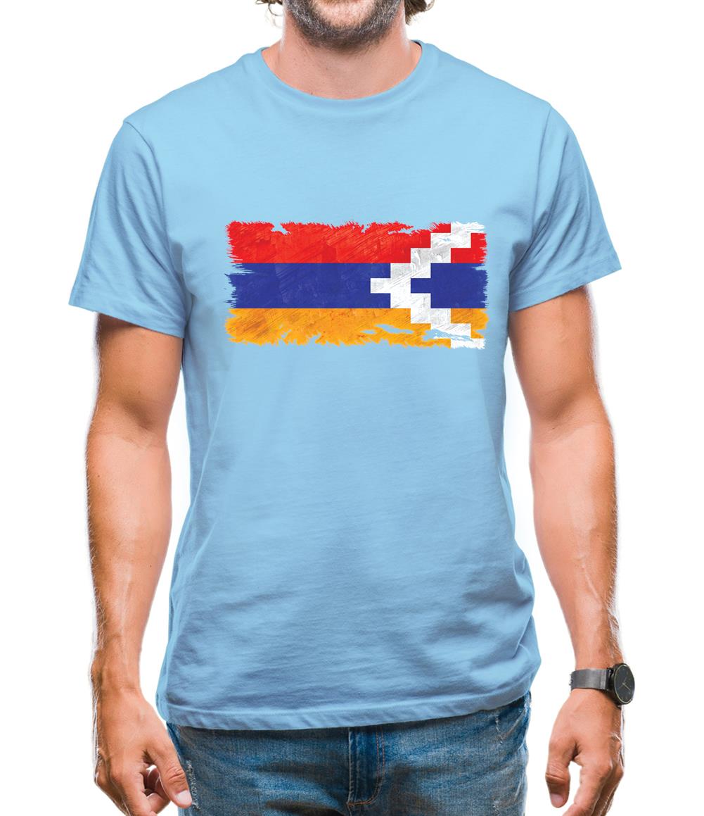 Nagorno-Karabakh Grunge Style Flag Mens T-Shirt Nagorno-Karabakh Grunge Style Flag Mens T-Shirt