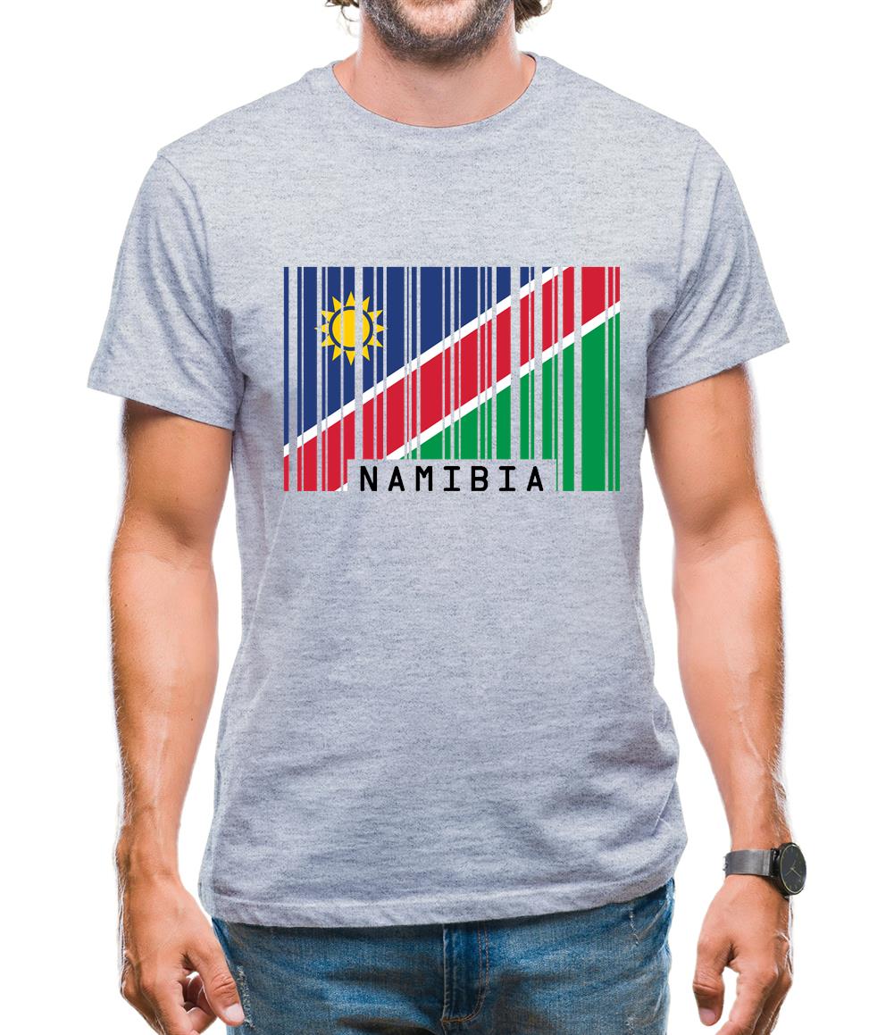 Namibia Barcode Style Flag Mens T-Shirt Namibia Barcode Style Flag Mens T-Shirt