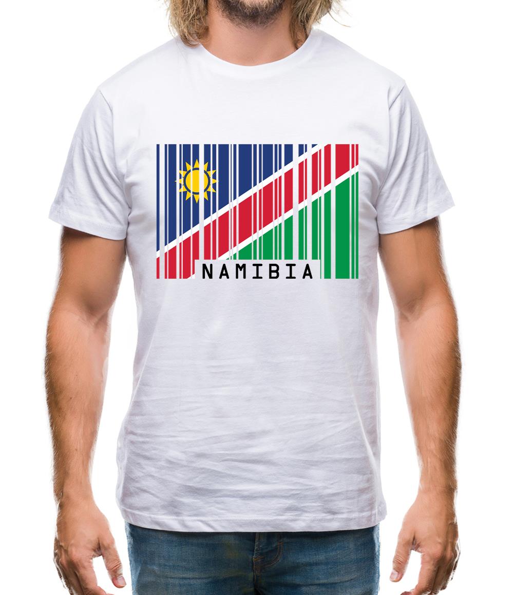 Namibia Barcode Style Flag Mens T-Shirt Namibia Barcode Style Flag Mens T-Shirt