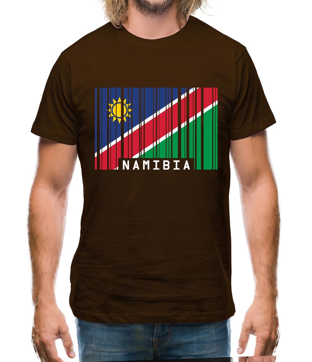 Namibia Barcode Style Flag Mens T-Shirt Namibia Barcode Style Flag Mens T-Shirt
