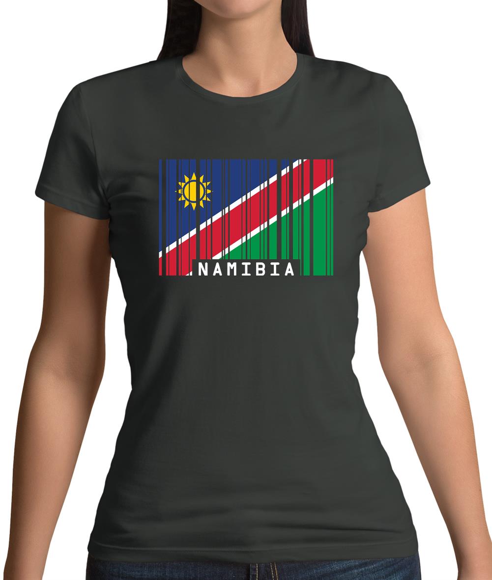 Namibia Barcode Style Flag Womens T-Shirt Namibia Barcode Style Flag Womens T-Shirt