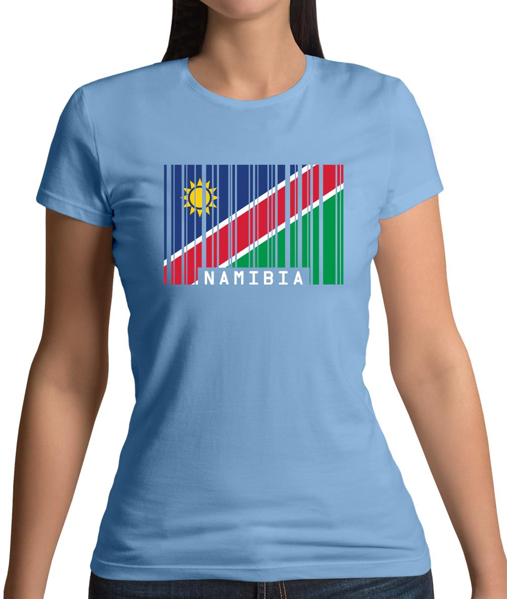 Namibia Barcode Style Flag Womens T-Shirt Namibia Barcode Style Flag Womens T-Shirt