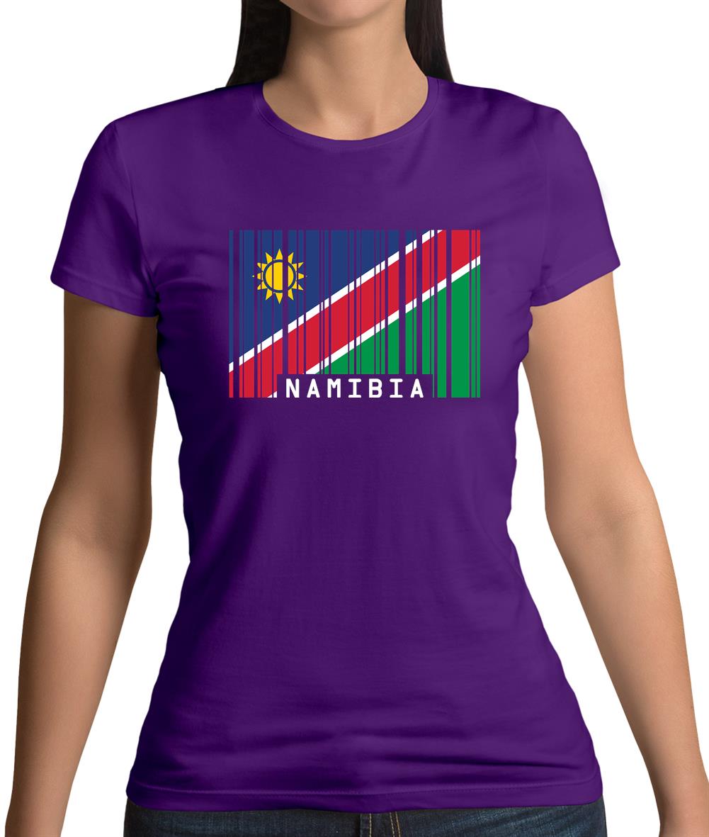 Namibia Barcode Style Flag Womens T-Shirt Namibia Barcode Style Flag Womens T-Shirt