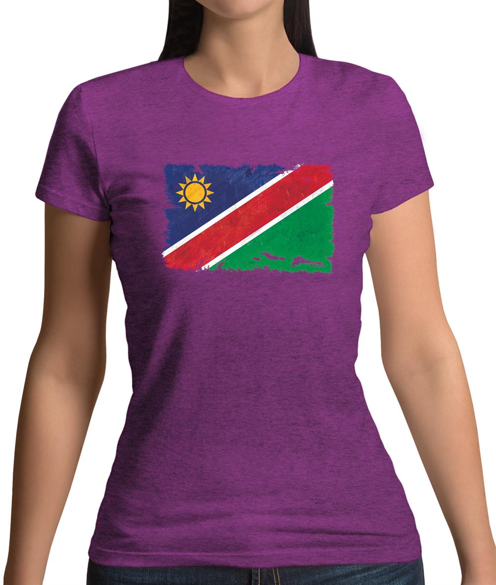 Namibia Grunge Style Flag Womens T-Shirt Namibia Grunge Style Flag Womens T-Shirt