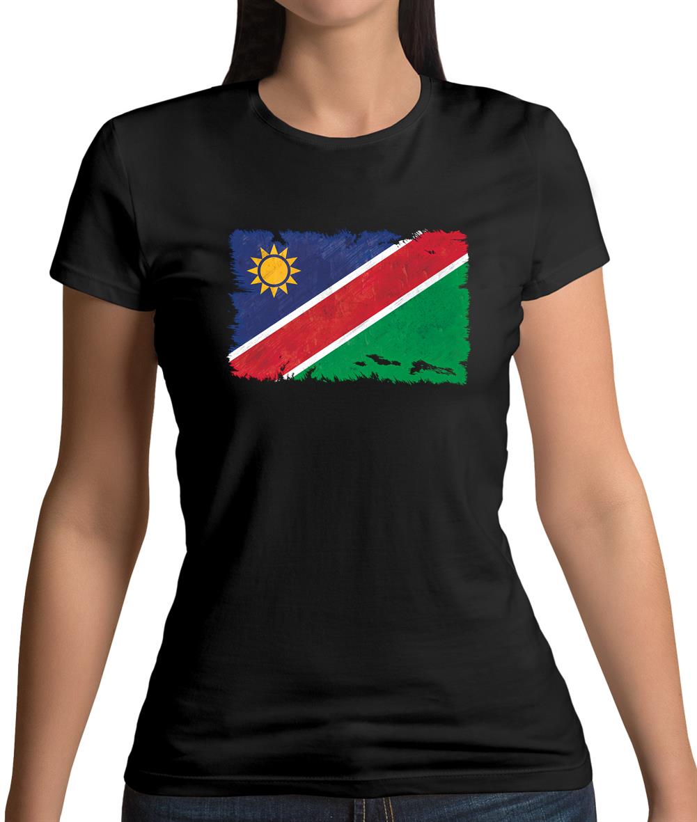 Namibia Grunge Style Flag Womens T-Shirt Namibia Grunge Style Flag Womens T-Shirt