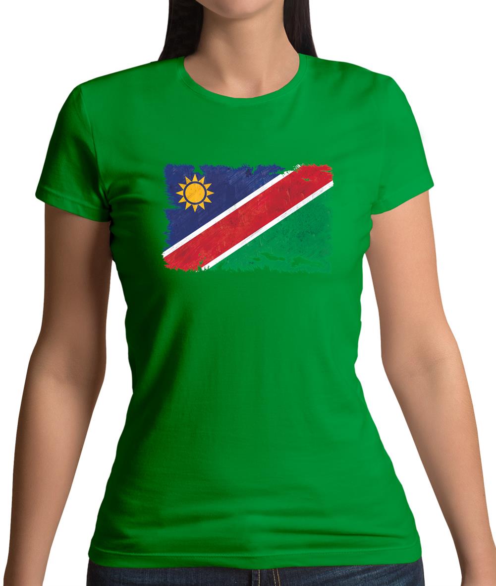 Namibia Grunge Style Flag Womens T-Shirt Namibia Grunge Style Flag Womens T-Shirt