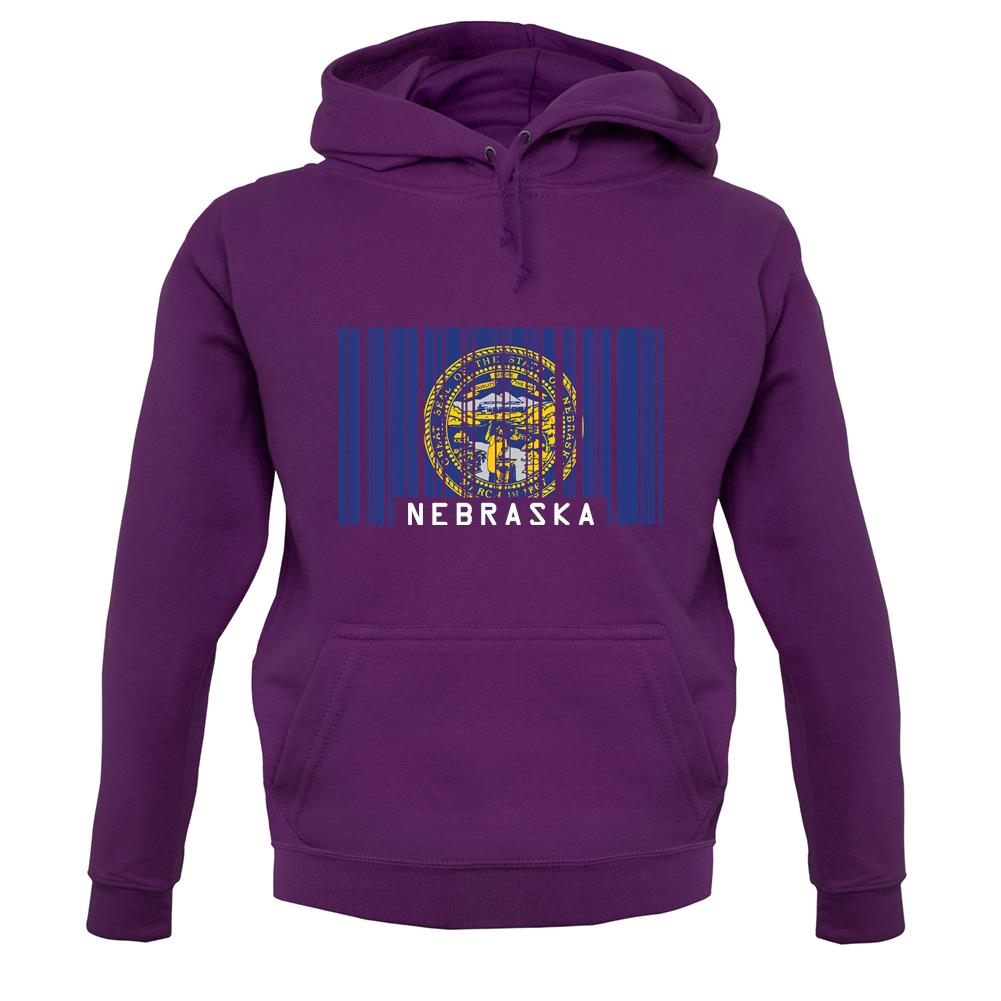 Nebraska Barcode Style Flag unisex hoodie Nebraska Barcode Style Flag unisex hoodie