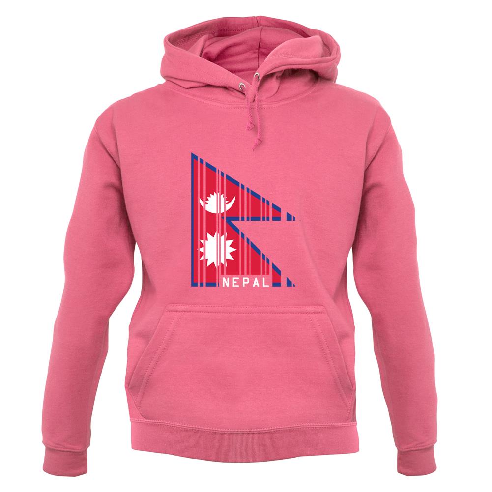 Nepal Barcode Style Flag unisex hoodie Nepal Barcode Style Flag unisex hoodie