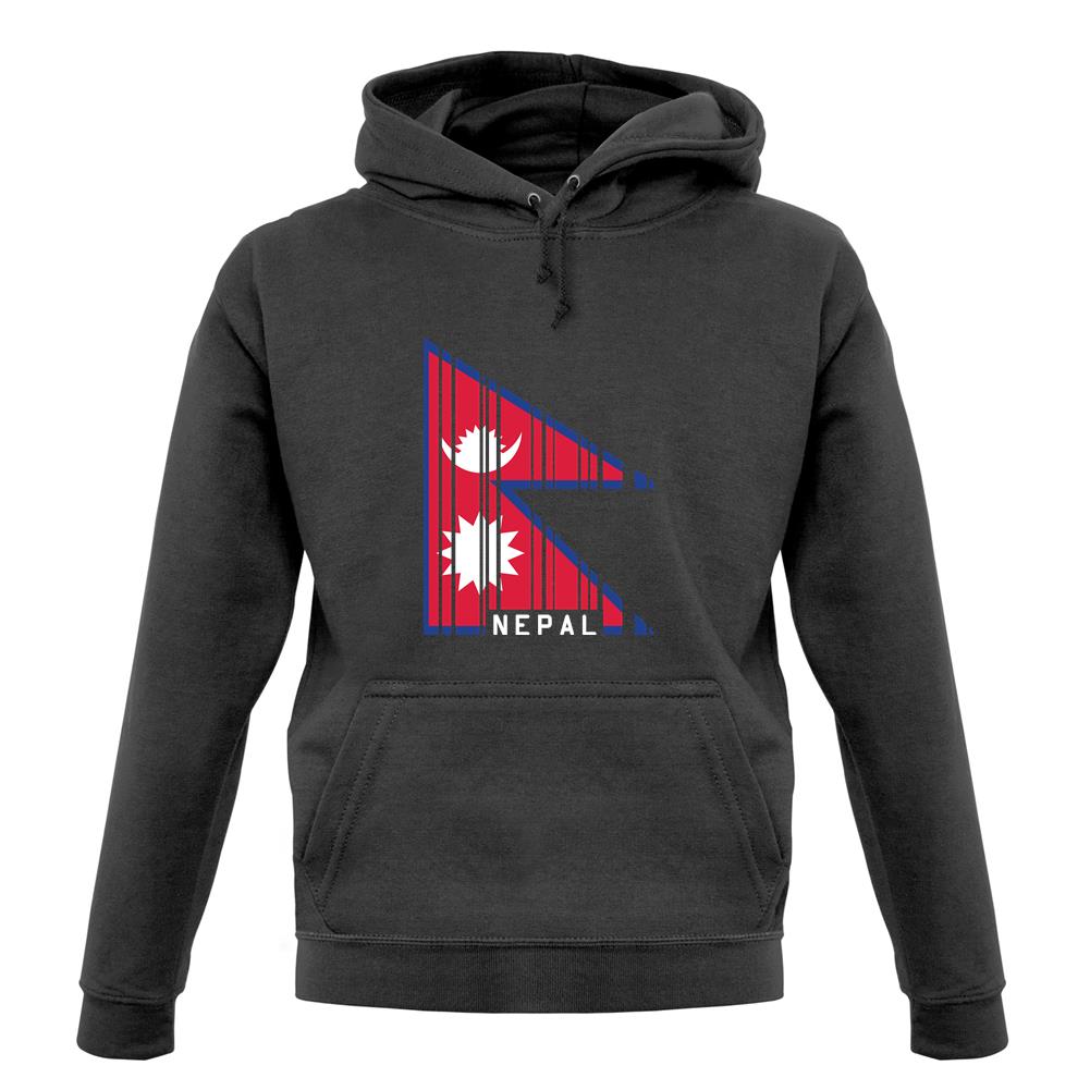 Nepal Barcode Style Flag unisex hoodie Nepal Barcode Style Flag unisex hoodie