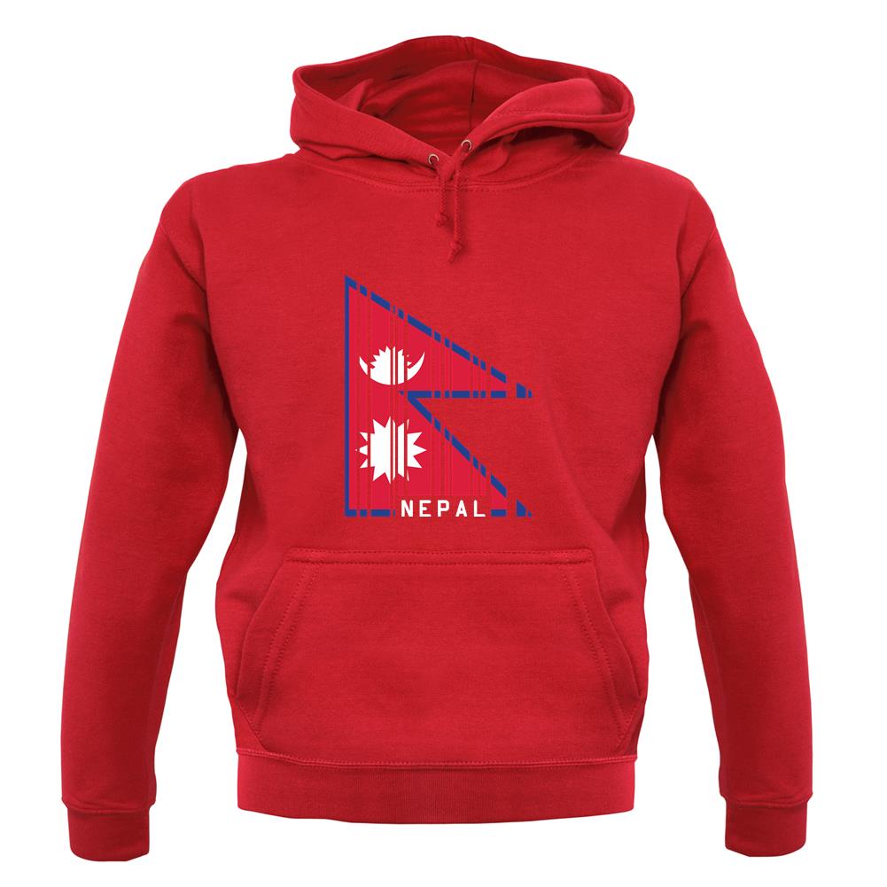 Nepal Barcode Style Flag unisex hoodie Nepal Barcode Style Flag unisex hoodie