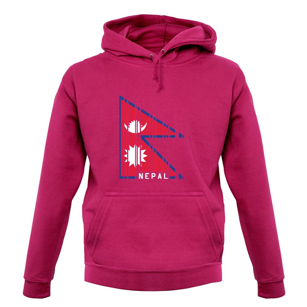 Nepal Barcode Style Flag unisex hoodie Nepal Barcode Style Flag unisex hoodie
