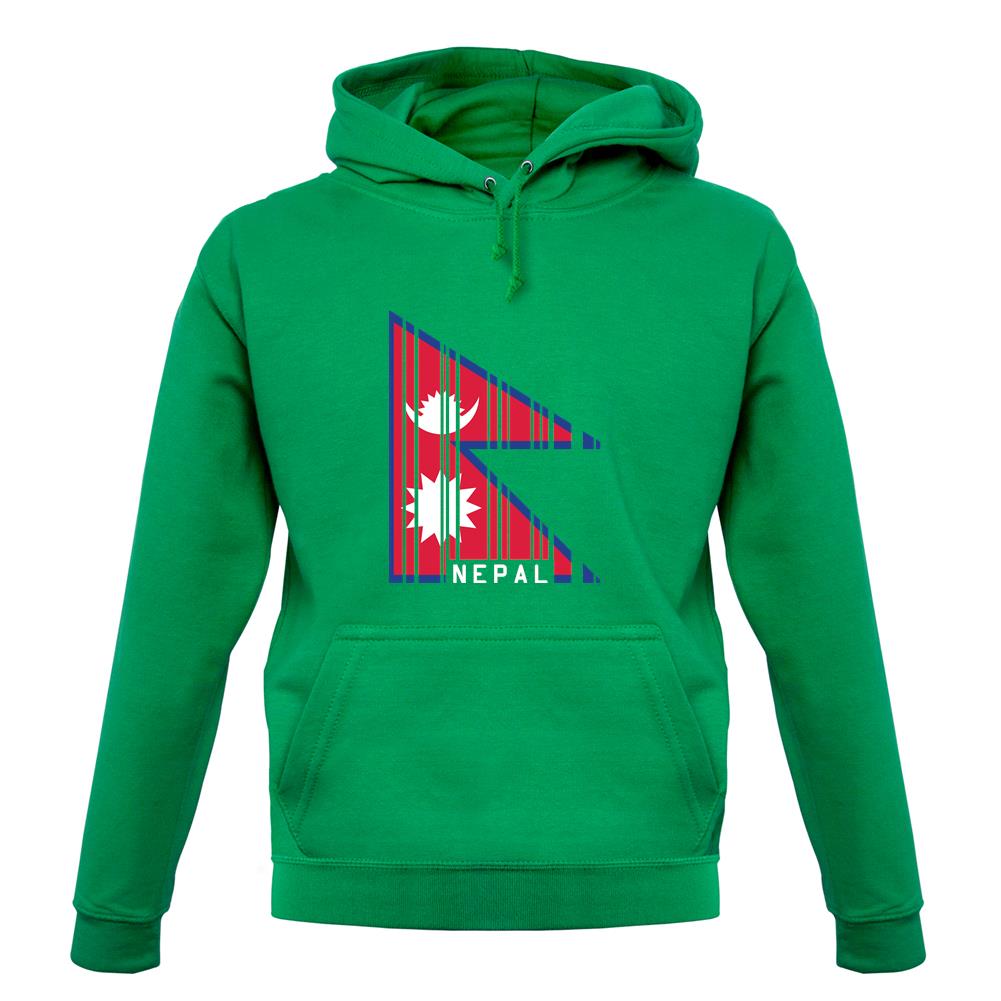 Nepal Barcode Style Flag unisex hoodie Nepal Barcode Style Flag unisex hoodie