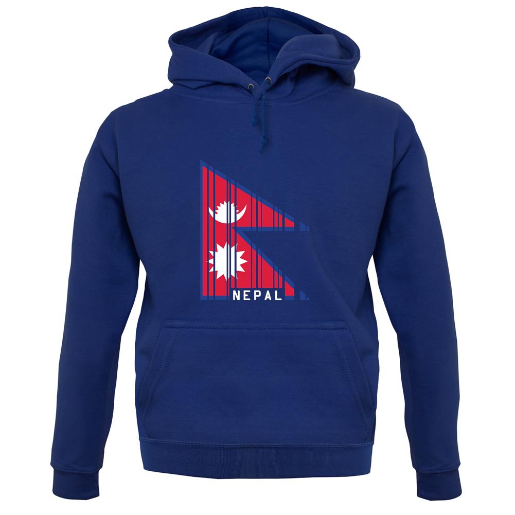 Nepal Barcode Style Flag unisex hoodie Nepal Barcode Style Flag unisex hoodie