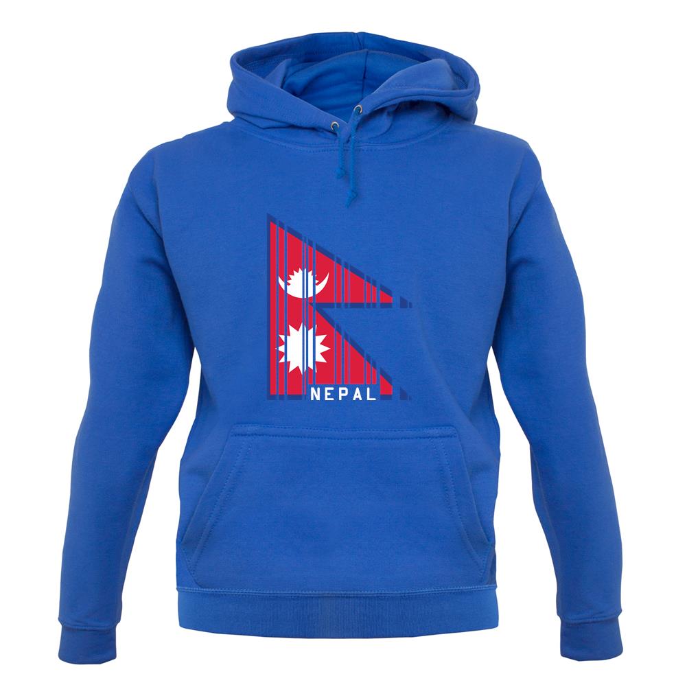 Nepal Barcode Style Flag unisex hoodie Nepal Barcode Style Flag unisex hoodie