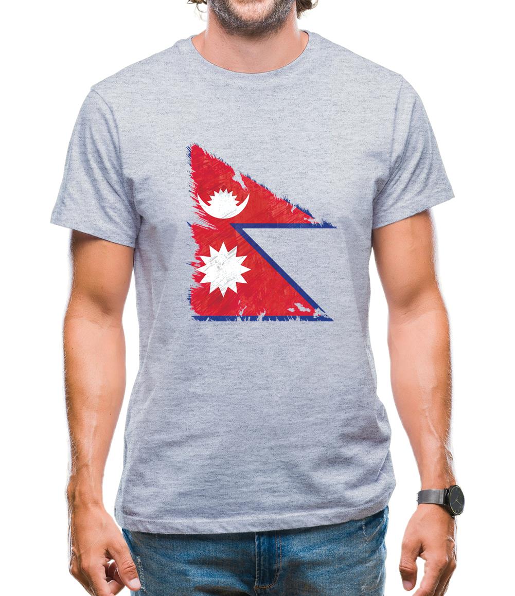 Nepal Grunge Style Flag Mens T-Shirt Nepal Grunge Style Flag Mens T-Shirt