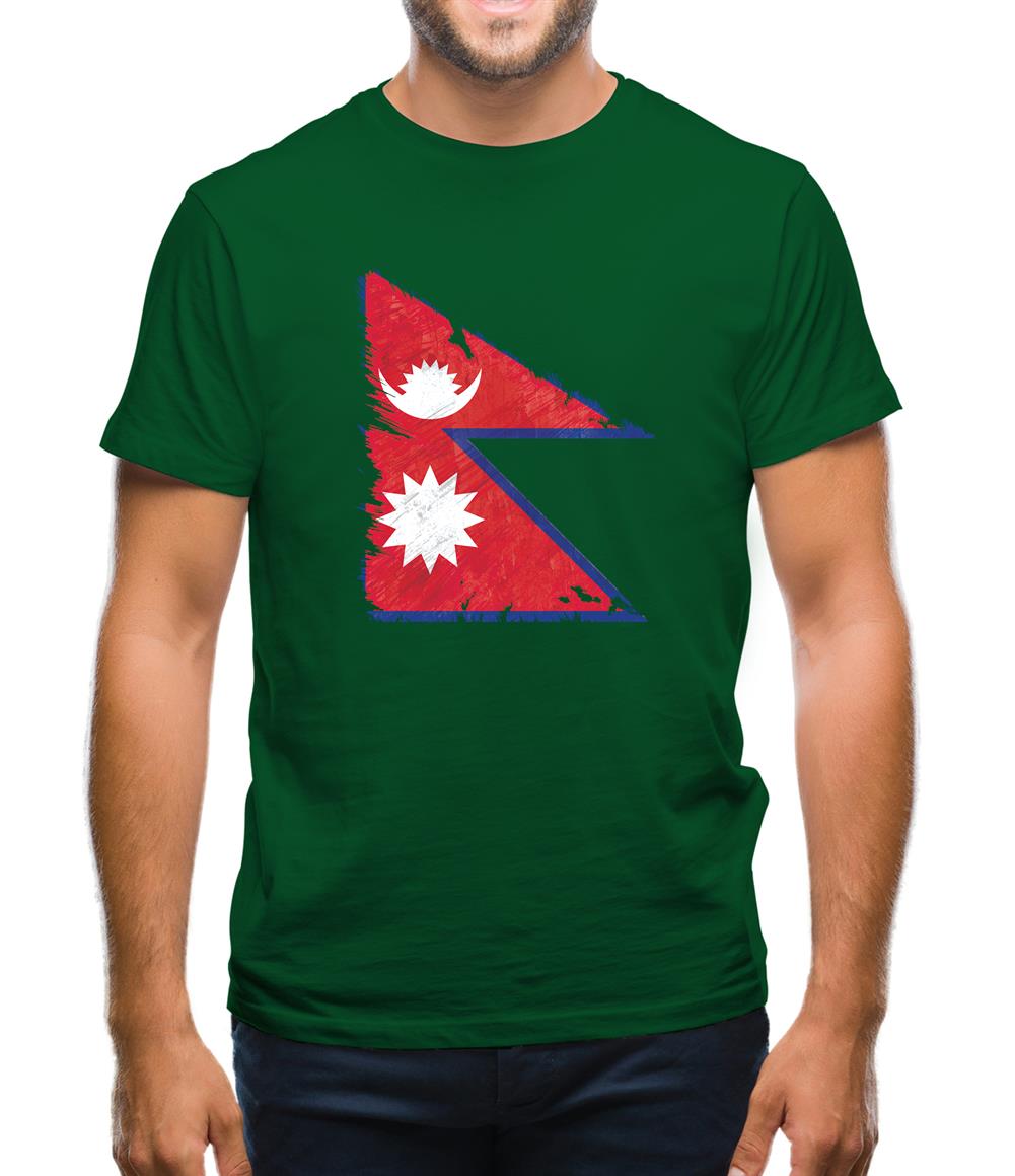 Nepal Grunge Style Flag Mens T-Shirt Nepal Grunge Style Flag Mens T-Shirt