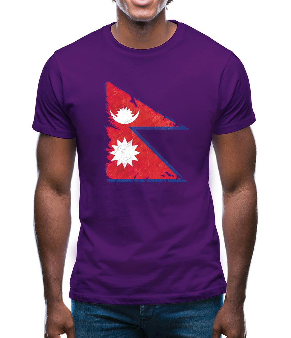 Nepal Grunge Style Flag Mens T-Shirt Nepal Grunge Style Flag Mens T-Shirt