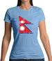 Nepal Grunge Style Flag Womens T-Shirt Nepal Grunge Style Flag Womens T-Shirt