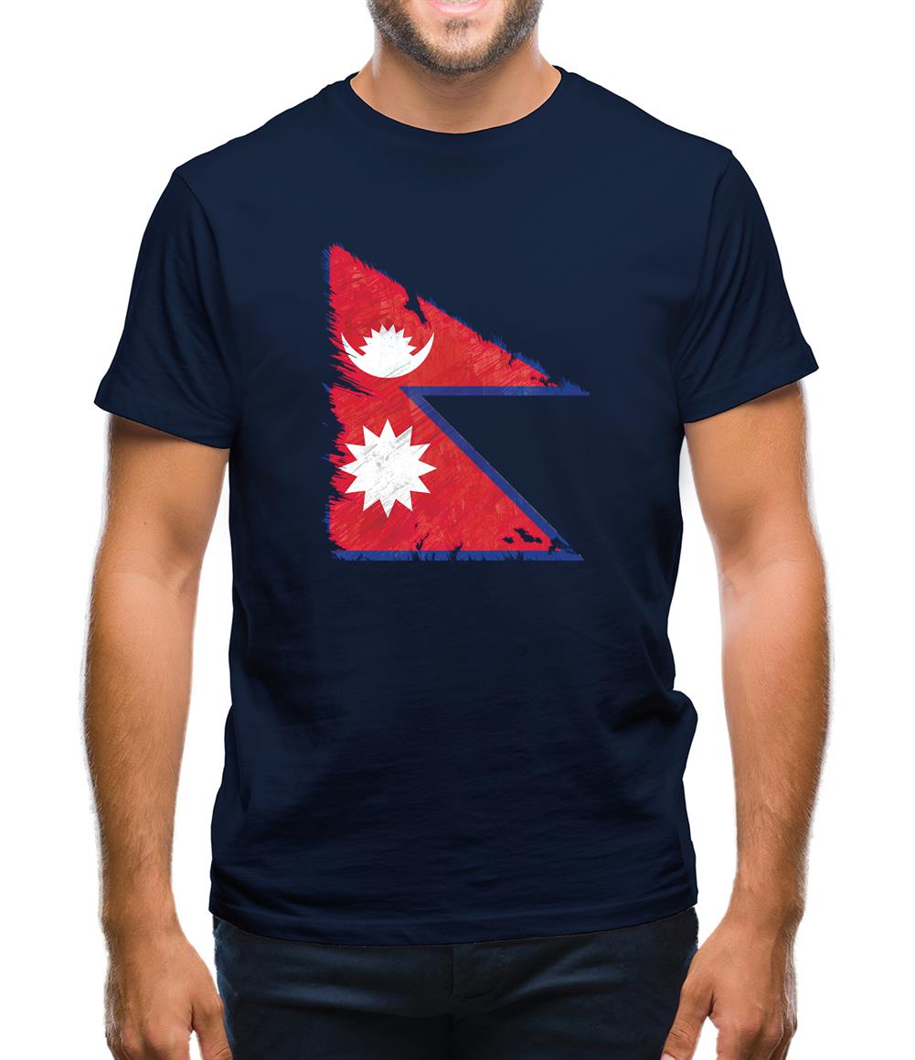 Nepal Grunge Style Flag Mens T-Shirt Nepal Grunge Style Flag Mens T-Shirt
