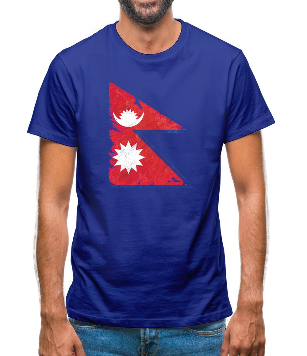 Nepal Grunge Style Flag Mens T-Shirt Nepal Grunge Style Flag Mens T-Shirt