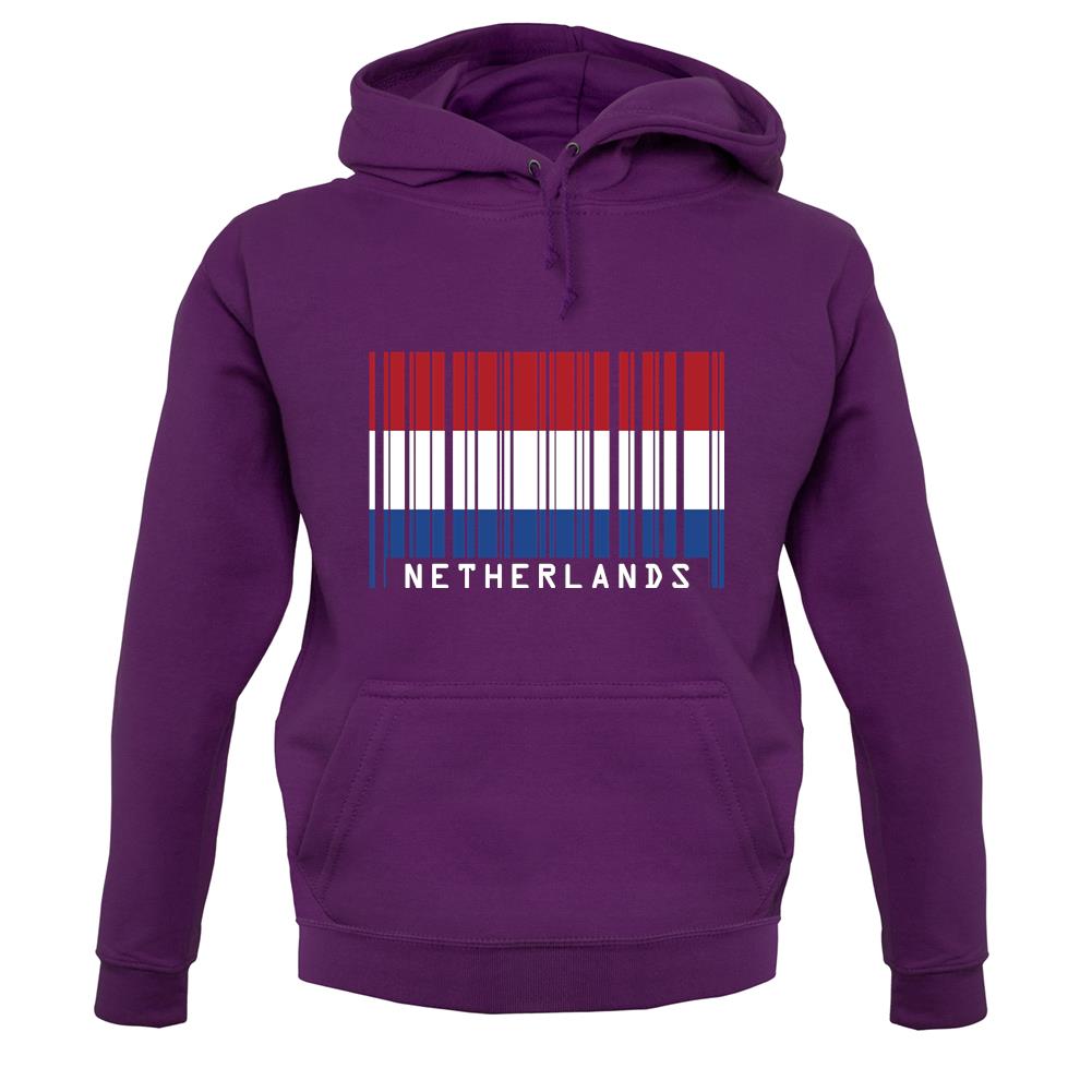 Netherlands Barcode Style Flag unisex hoodie Netherlands Barcode Style Flag unisex hoodie