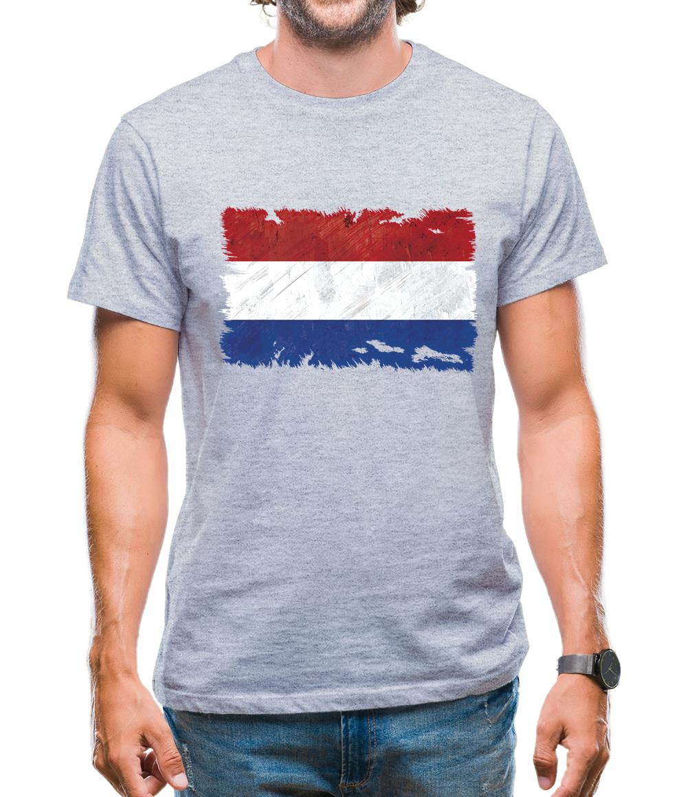 Netherlands Grunge Style Flag Mens T-Shirt Netherlands Grunge Style Flag Mens T-Shirt