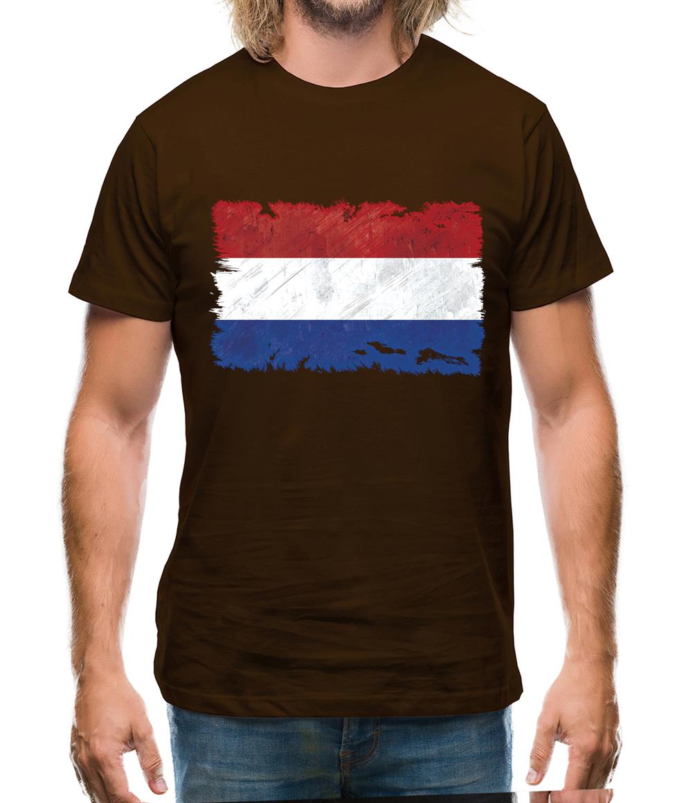 Netherlands Grunge Style Flag Mens T-Shirt Netherlands Grunge Style Flag Mens T-Shirt