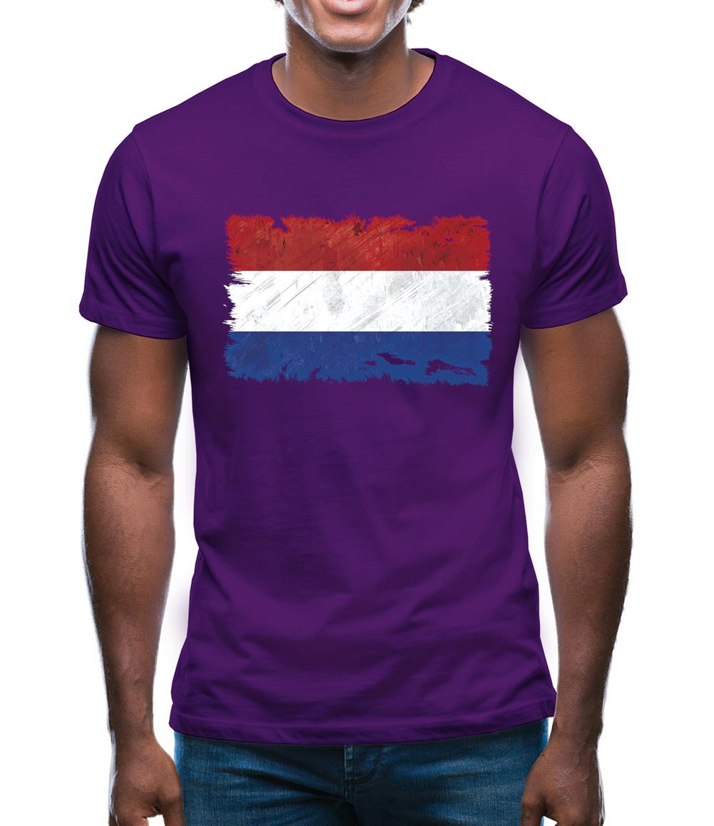Netherlands Grunge Style Flag Mens T-Shirt Netherlands Grunge Style Flag Mens T-Shirt