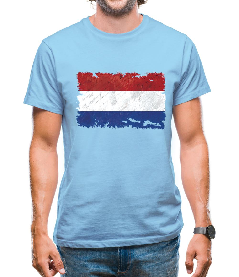 Netherlands Grunge Style Flag Mens T-Shirt Netherlands Grunge Style Flag Mens T-Shirt