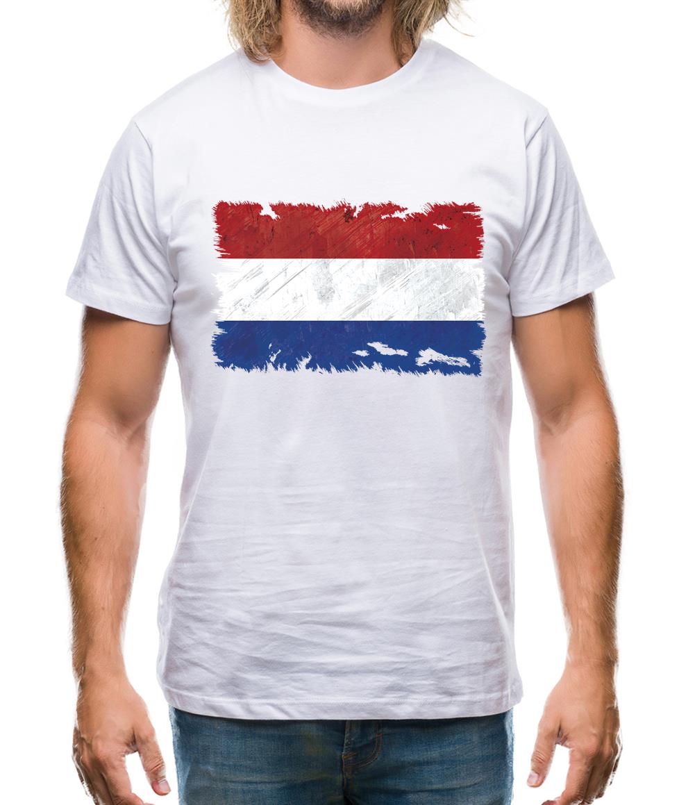 Netherlands Grunge Style Flag Mens T-Shirt Netherlands Grunge Style Flag Mens T-Shirt