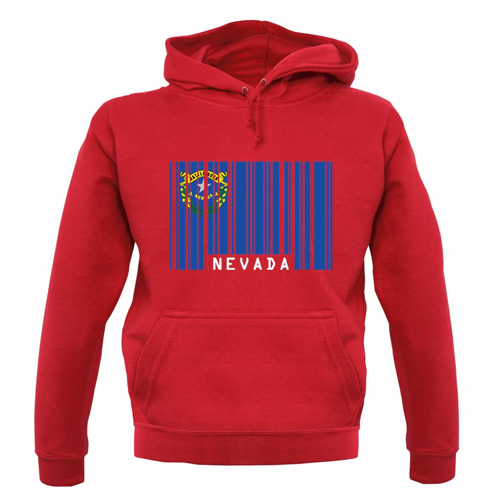 Nevada Barcode Style Flag unisex hoodie Nevada Barcode Style Flag unisex hoodie