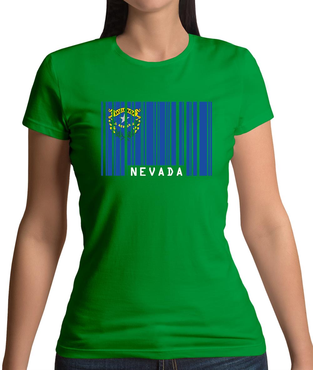 Nevada Barcode Style Flag Womens T-Shirt Nevada Barcode Style Flag Womens T-Shirt