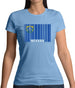 Nevada Barcode Style Flag Womens T-Shirt Nevada Barcode Style Flag Womens T-Shirt