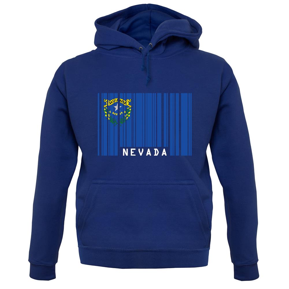 Nevada Barcode Style Flag unisex hoodie Nevada Barcode Style Flag unisex hoodie