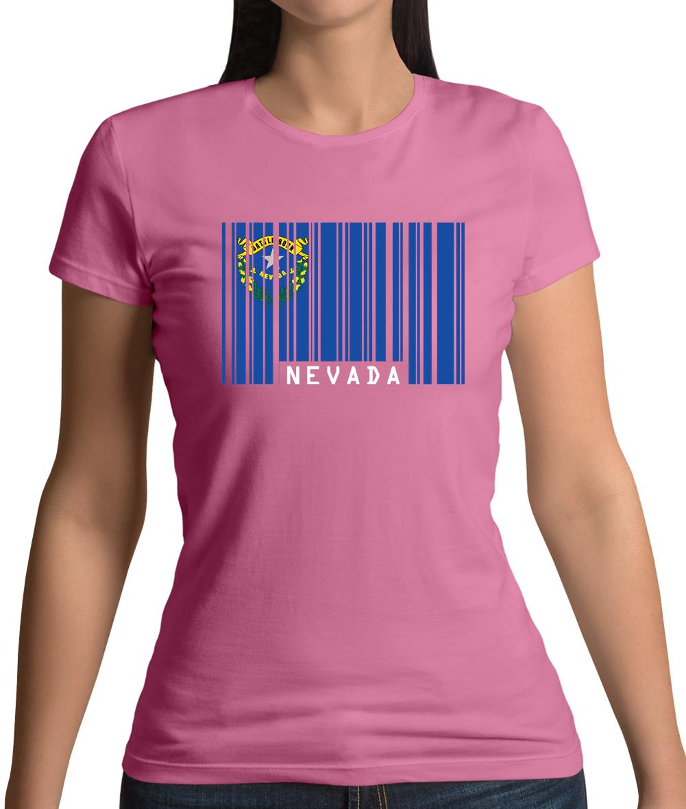 Nevada Barcode Style Flag Womens T-Shirt Nevada Barcode Style Flag Womens T-Shirt