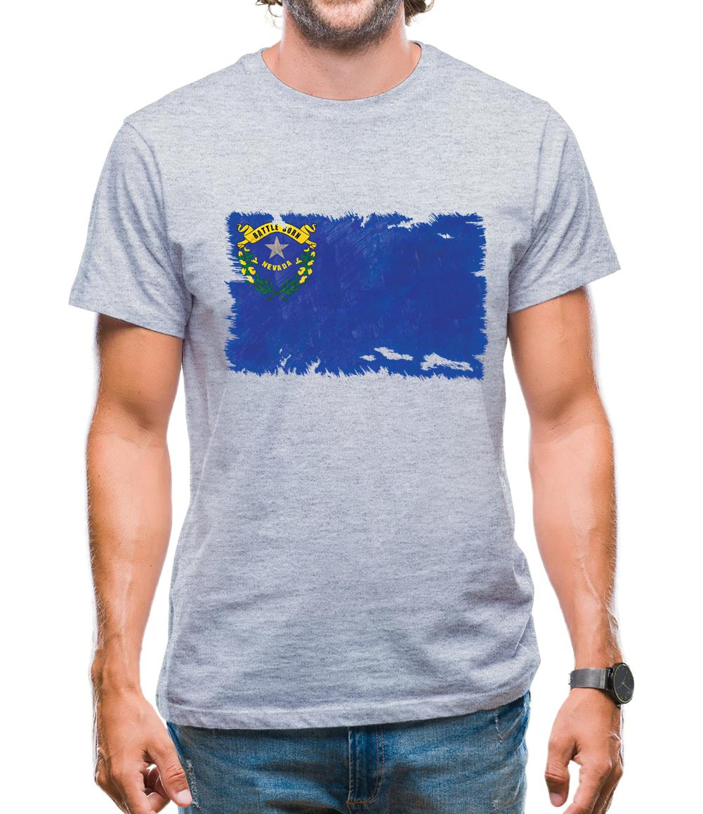Nevada Grunge Style Flag Mens T-Shirt Nevada Grunge Style Flag Mens T-Shirt