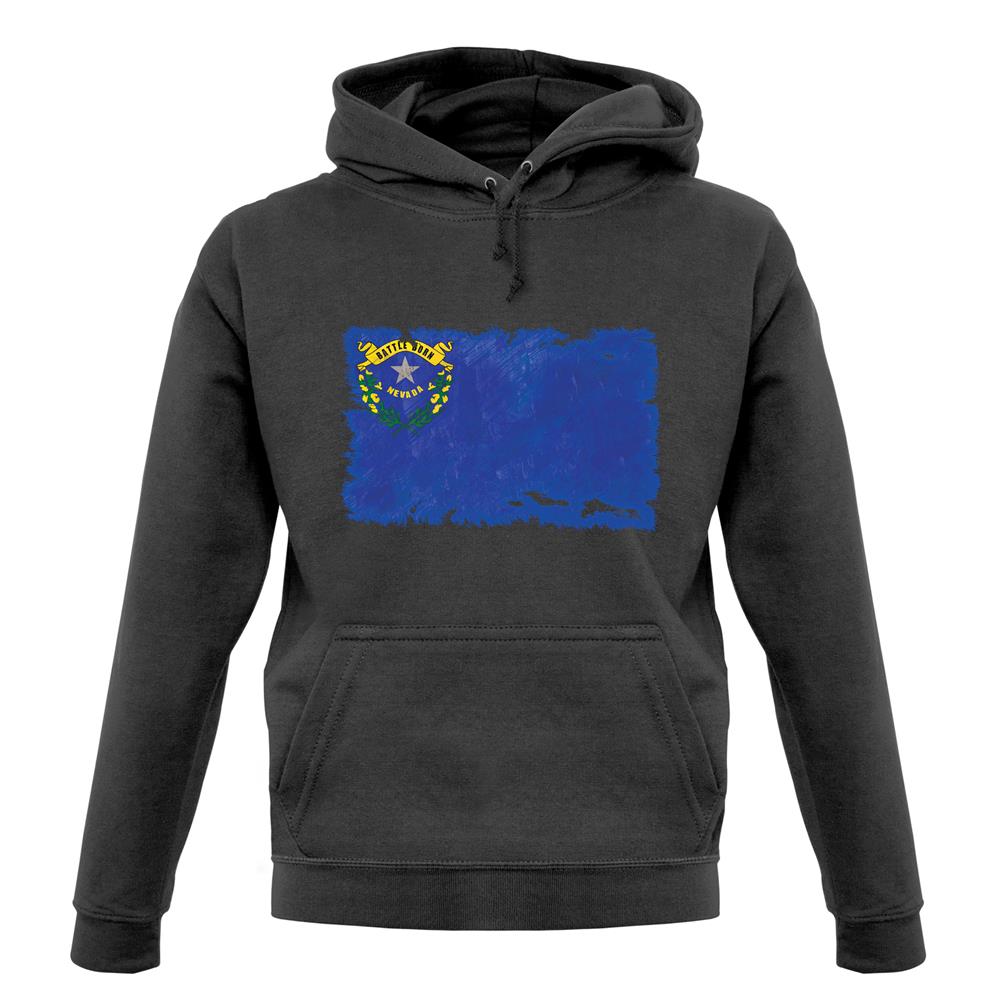 Nevada Grunge Style Flag unisex hoodie Nevada Grunge Style Flag unisex hoodie