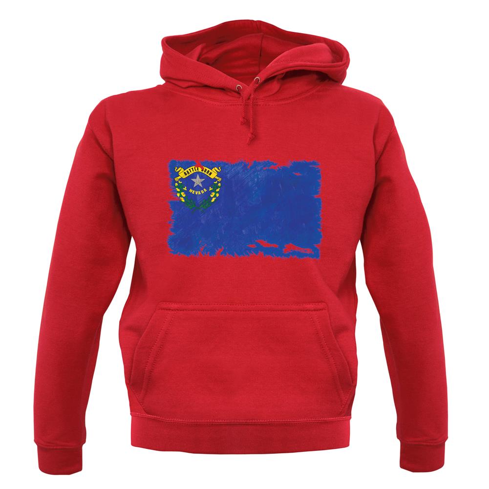 Nevada Grunge Style Flag unisex hoodie Nevada Grunge Style Flag unisex hoodie