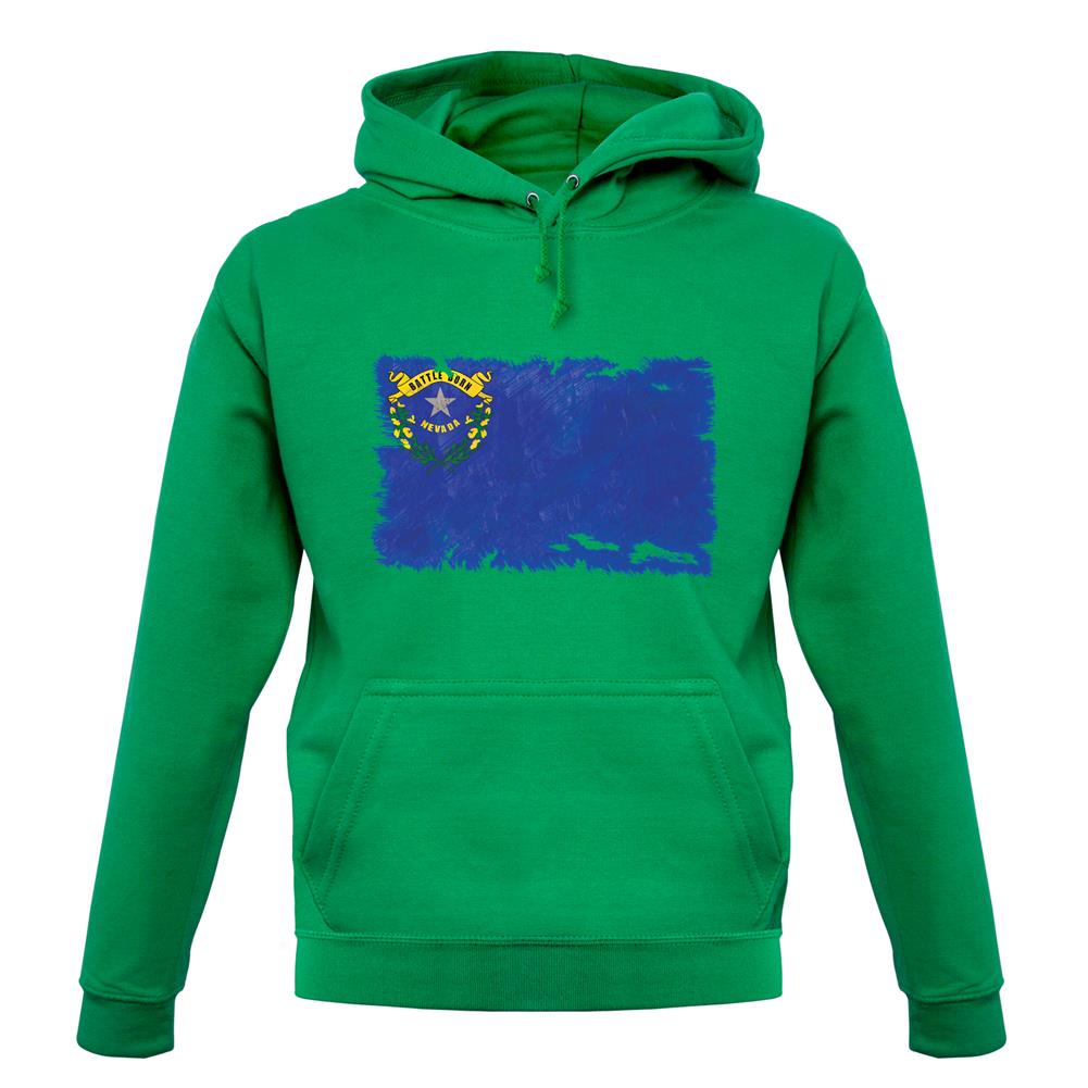 Nevada Grunge Style Flag unisex hoodie Nevada Grunge Style Flag unisex hoodie