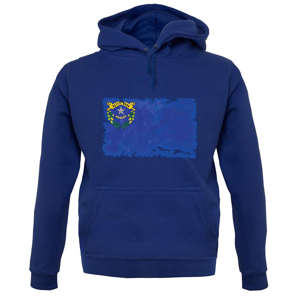 Nevada Grunge Style Flag unisex hoodie Nevada Grunge Style Flag unisex hoodie