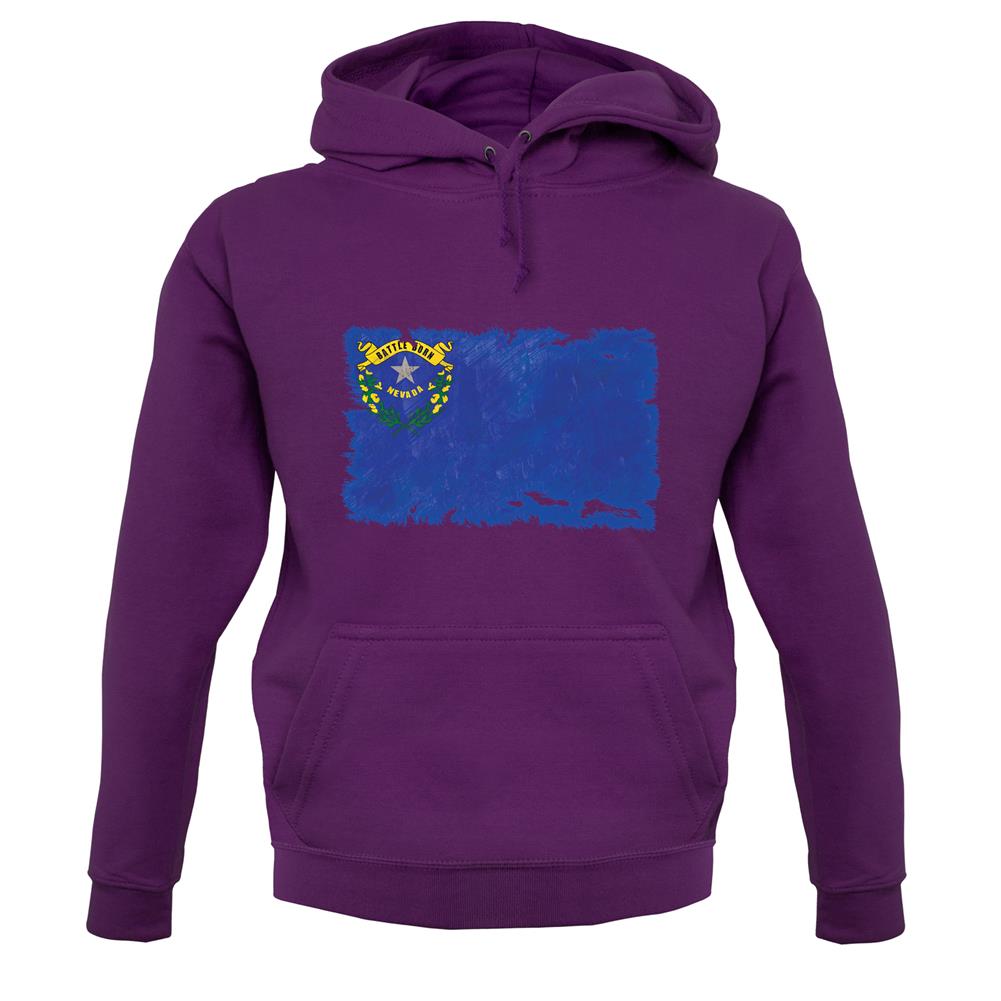 Nevada Grunge Style Flag unisex hoodie Nevada Grunge Style Flag unisex hoodie