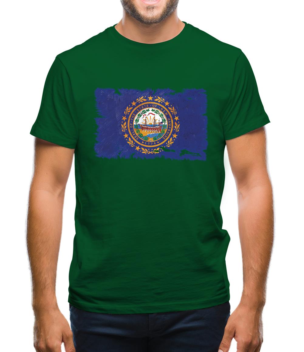 New Hampshire Grunge Style Flag Mens T-Shirt New Hampshire Grunge Style Flag Mens T-Shirt