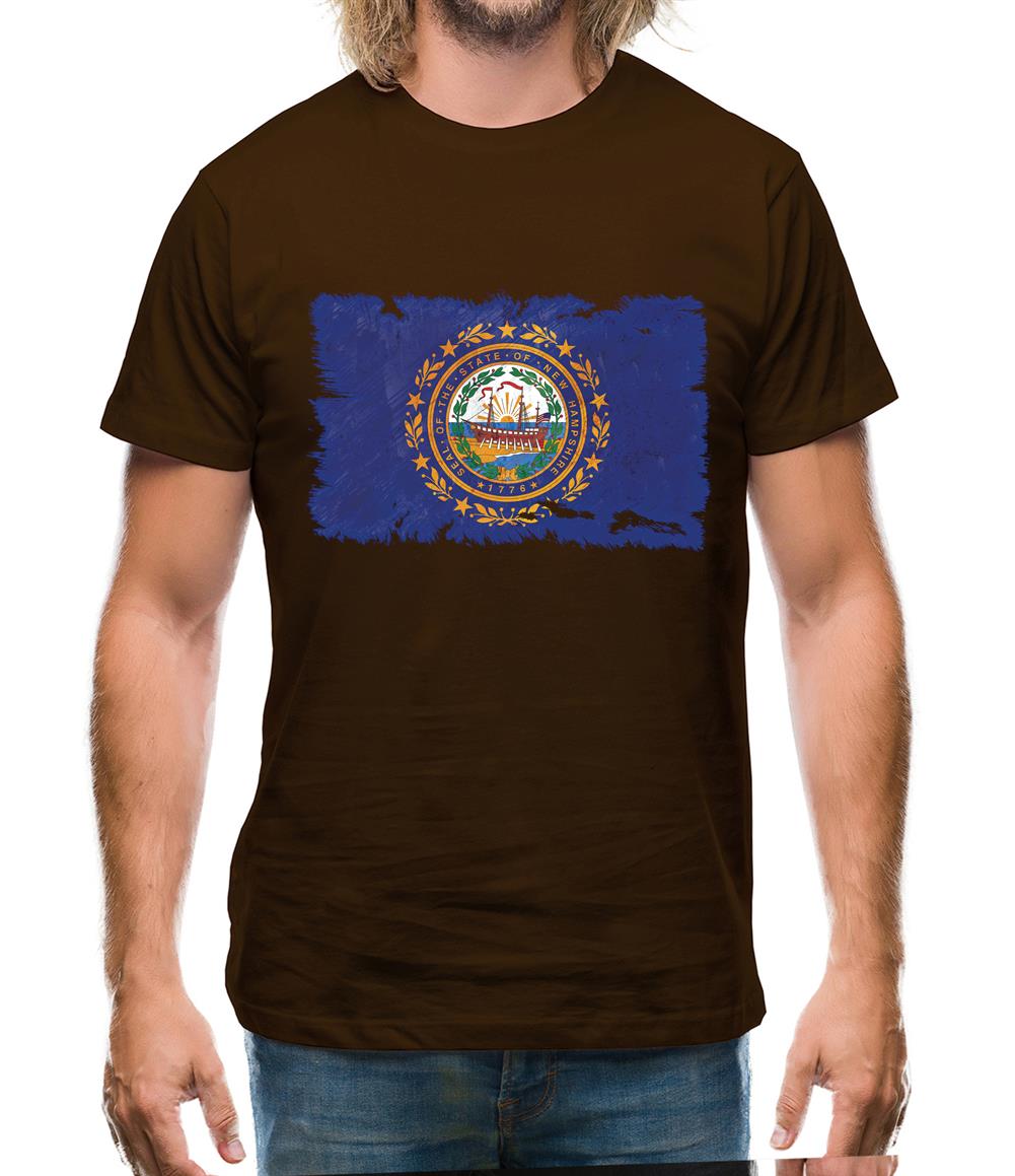 New Hampshire Grunge Style Flag Mens T-Shirt New Hampshire Grunge Style Flag Mens T-Shirt
