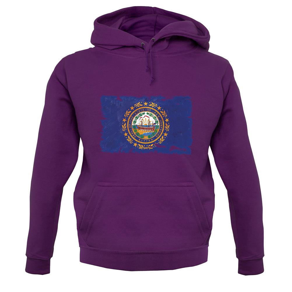 New Hampshire Grunge Style Flag unisex hoodie New Hampshire Grunge Style Flag unisex hoodie