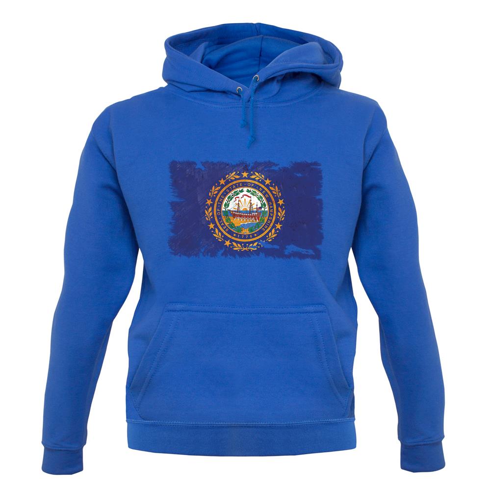 New Hampshire Grunge Style Flag unisex hoodie New Hampshire Grunge Style Flag unisex hoodie