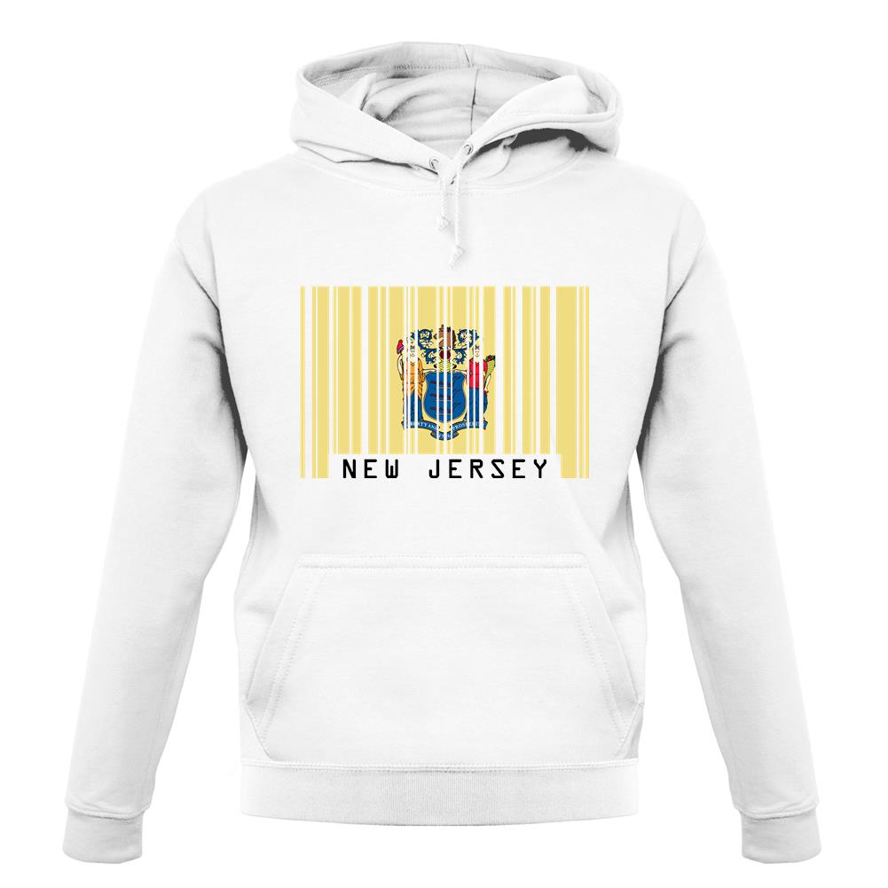 New Jersey  Barcode Style Flag unisex hoodie New Jersey  Barcode Style Flag unisex hoodie