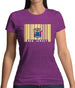 New Jersey  Barcode Style Flag Womens T-Shirt New Jersey  Barcode Style Flag Womens T-Shirt