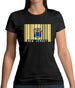 New Jersey  Barcode Style Flag Womens T-Shirt New Jersey  Barcode Style Flag Womens T-Shirt